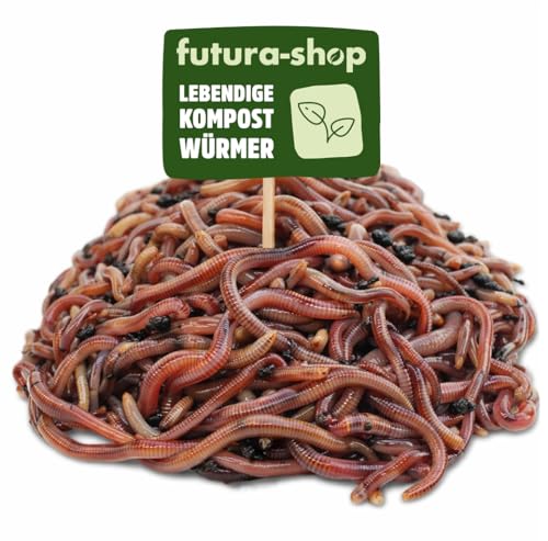 Futura-Shop Kompostwürmer lebend, 125 Stück